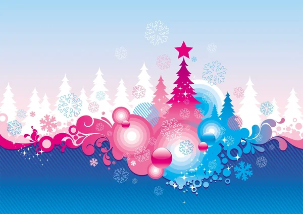 Illustration abstraite de Noël — Image vectorielle