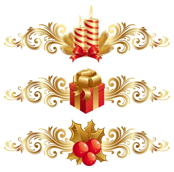Símbolos de Natal & ornamento —  Vetores de Stock