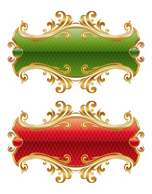 Luxury golden frames clipart