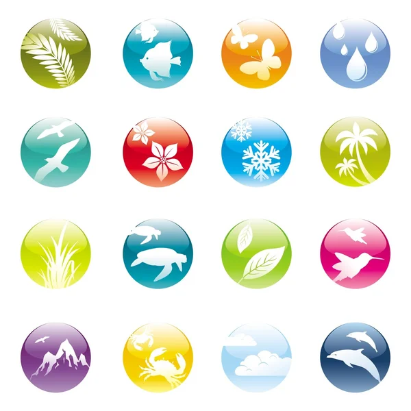 Nature & eco iconset — Stock Vector