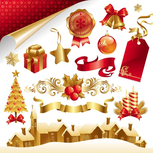 Διανυσματικά χριστουγεννιάτικα σύμβολα και αντικείμενα — Διανυσματικό Αρχείο