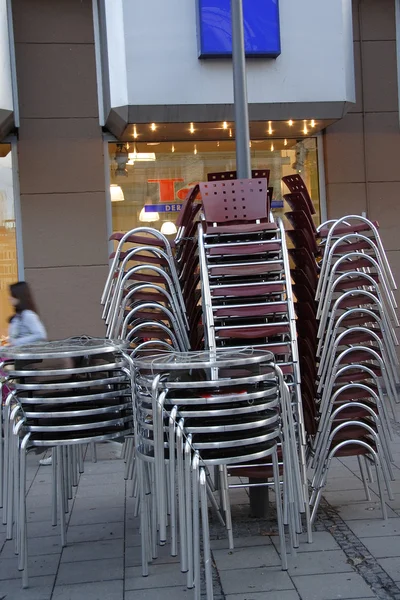 stock image Stacked chairs and tables