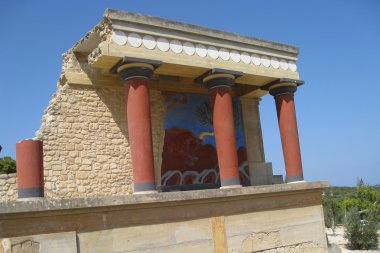 knossos Sarayı kalıntıları