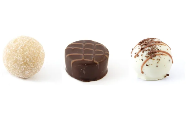 Three chocolates — Stock Photo, Image