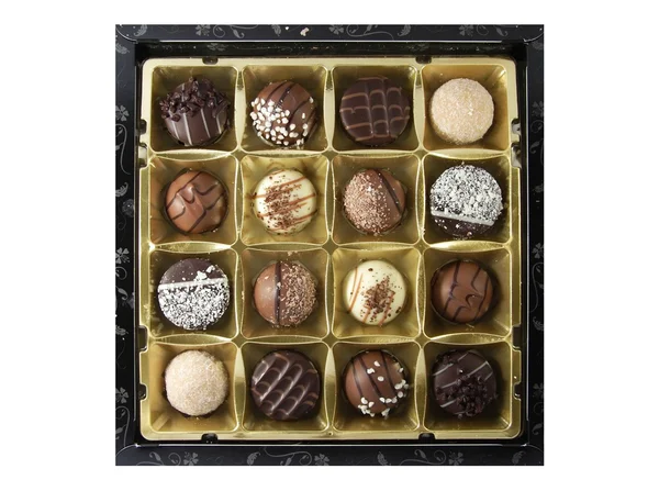 Box of assorted chocolates — Stock Photo, Image