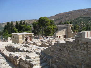 knossos Sarayı kalıntıları