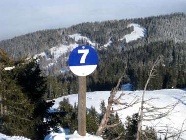 Alpine ski slope clipart