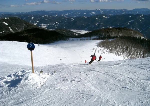 Alpine ski slope — Stock Photo, Image
