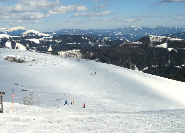 高山滑雪坡 — 图库照片