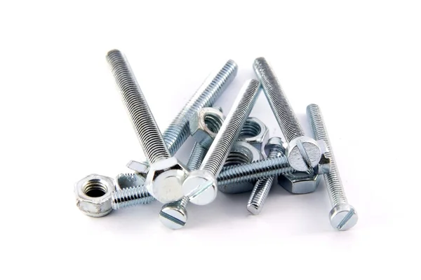 Screw bolts and nuts — Stock Photo, Image