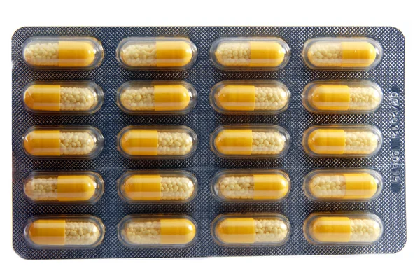 Tabletták buborékcsomagolásban — Stock Fotó