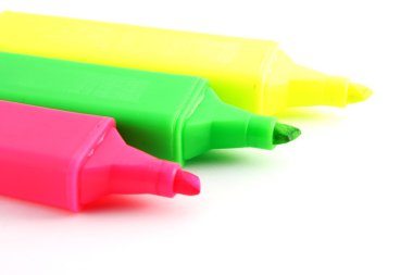 Colorful highlighter pens clipart