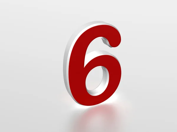 Numer 6 — Zdjęcie stockowe