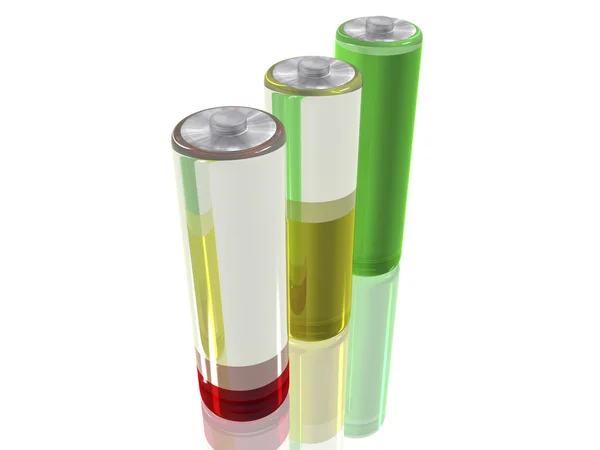 3 Batteries — Stock Photo, Image