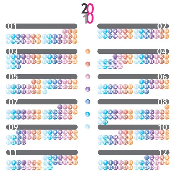 Calendario moderno — Vector de stock