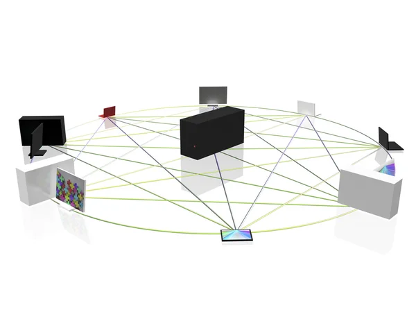 Rețea de calculatoare — Fotografie, imagine de stoc