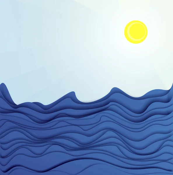 Сонце і морські хвилі — стокове фото