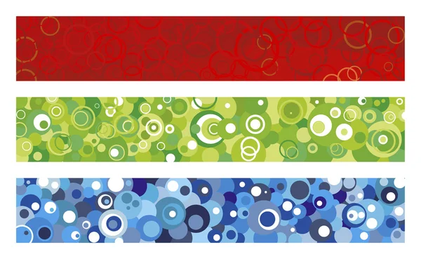 stock vector Three banners with circles