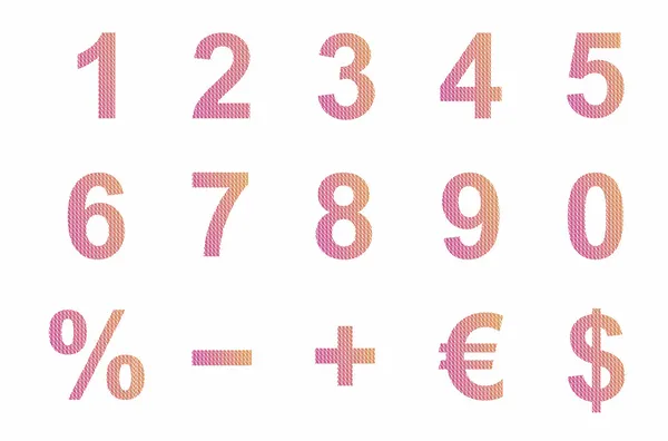 Zahlen und Symbole — Stockfoto