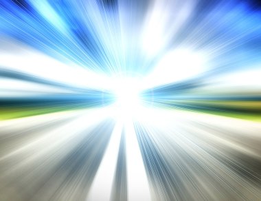 Abstract road to light clipart