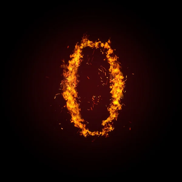 Fiery number — Stock Photo, Image