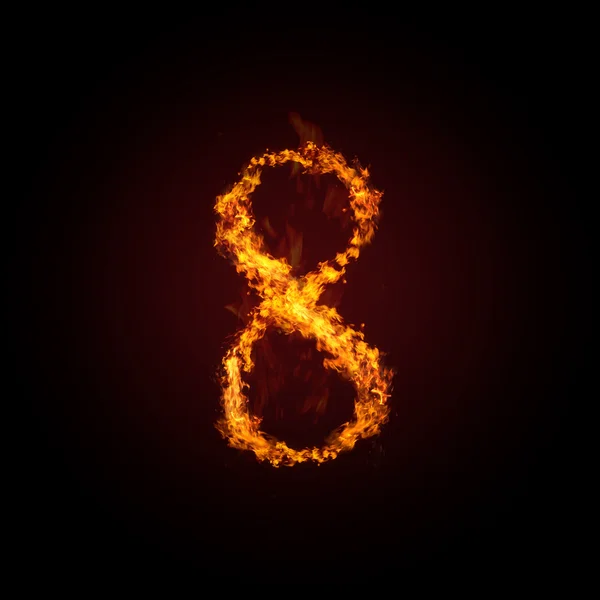 Fiery number — Stock Photo, Image