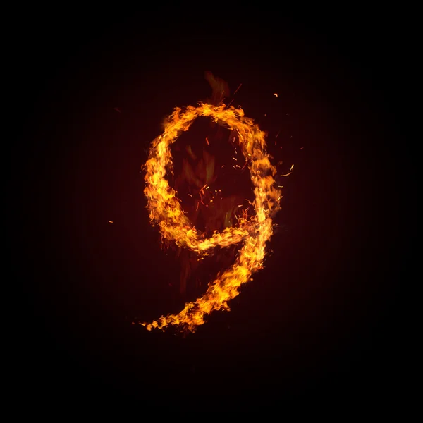 Numero di Fiery — Foto Stock