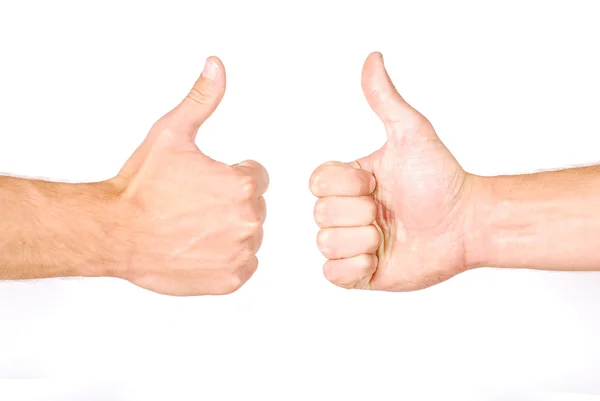 Thumbs up hand sign — Stock Photo, Image