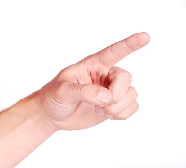 Mão com dedo indicador estendido — Fotografia de Stock