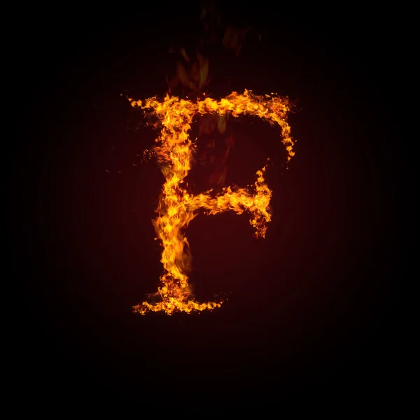 Carta de fogo — Fotografia de Stock
