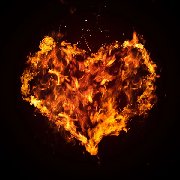 Streszczenie ogniste serce — Zdjęcie stockowe