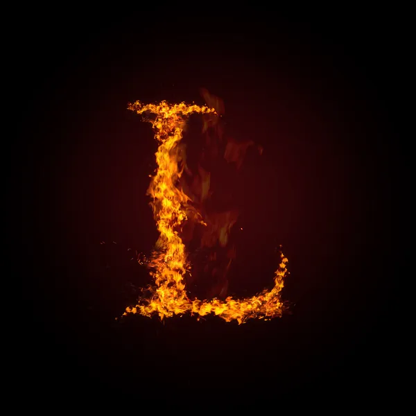 Письмо огня — стоковое фото