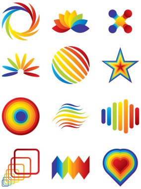 Colorful vector symbols clipart