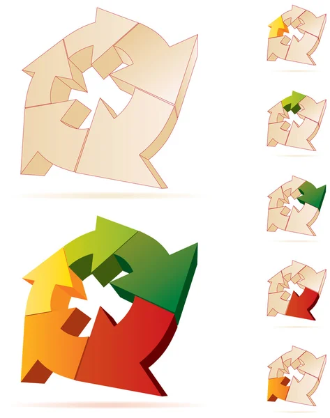 Flèches 3D — Image vectorielle