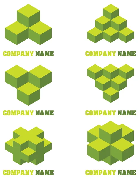 Conjunto de logotipos abstratos — Vetor de Stock
