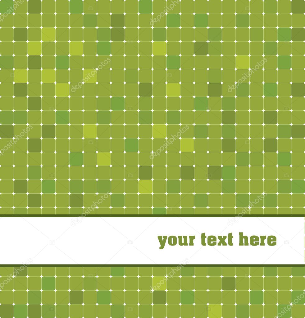 Green tiles background