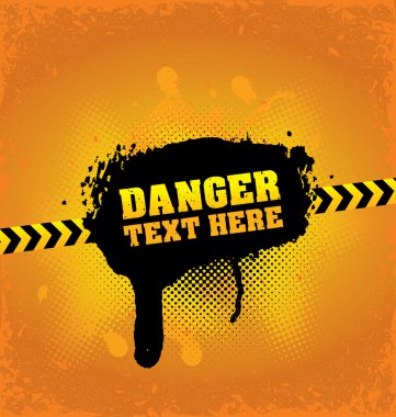 Danger banner clipart