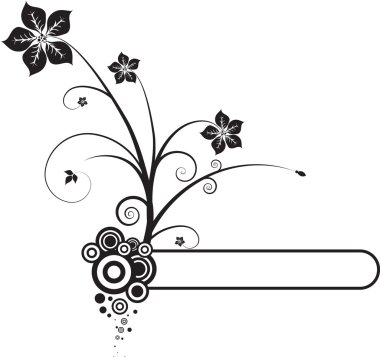 Floral banner clipart