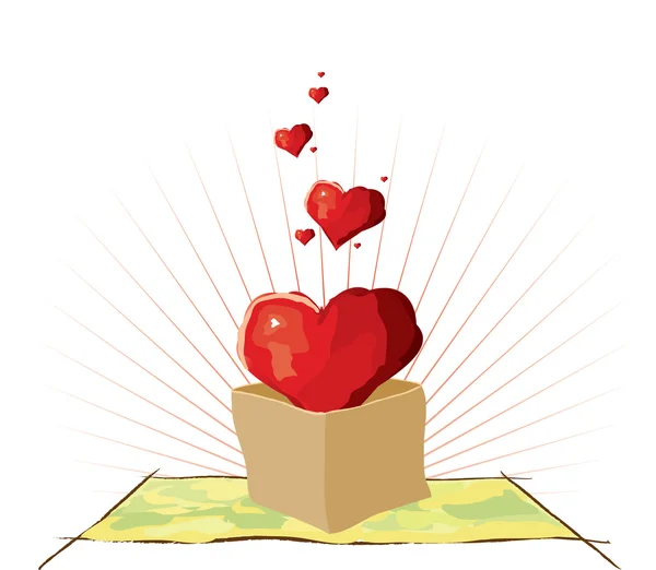 Подарочная коробка с любовью — стоковый вектор