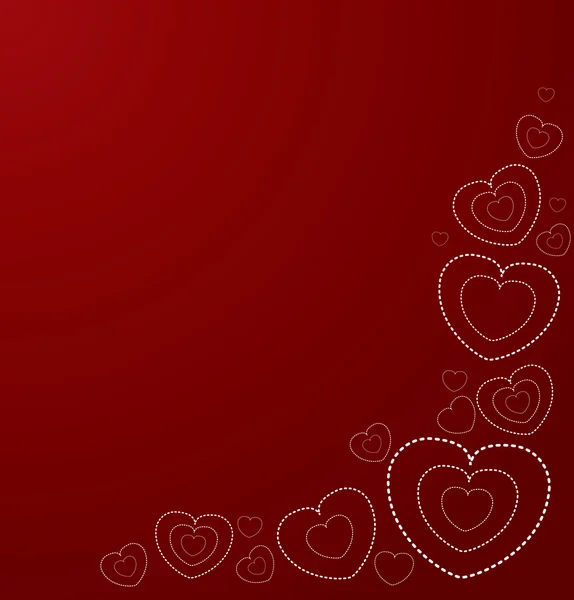 Красный фон с сердцем — стоковый вектор