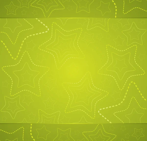 Grüner Hintergrund mit Sternen — Stockvektor