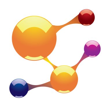 Glossy molecule clipart