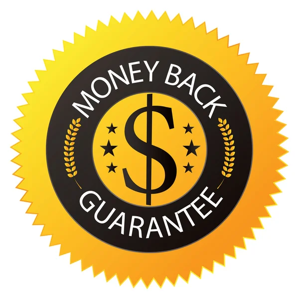 Badge "pengarna tillbaka-garanti" — Stock vektor