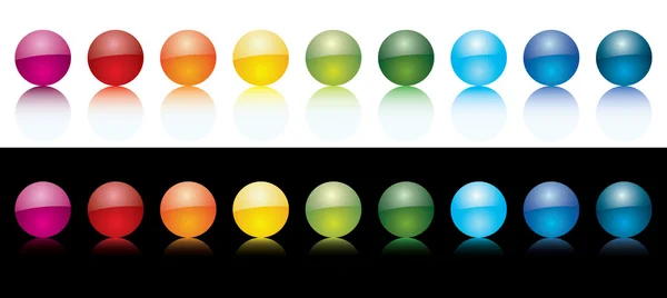 Glanzende kleurrijke lichtbollen — Stockvector