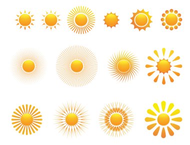 Set of sun clipart