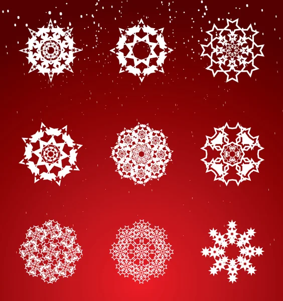 Snowflakes. Easy to edit vector — Stock Vector