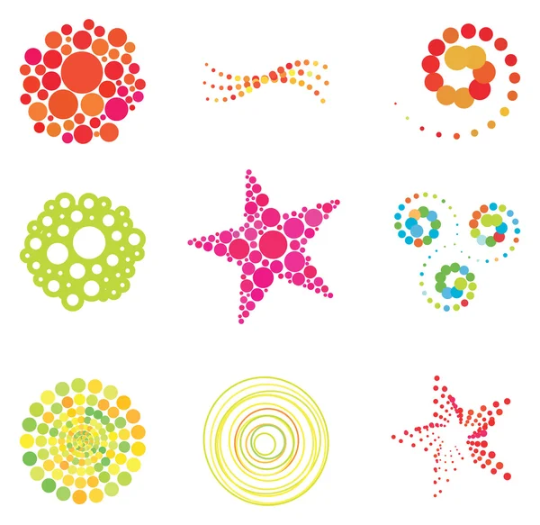 Symboles vectoriels colorés — Image vectorielle