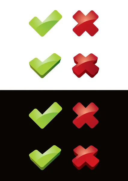 stock vector OK and CANCEL vector icons.