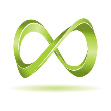 Green infinity sign clipart