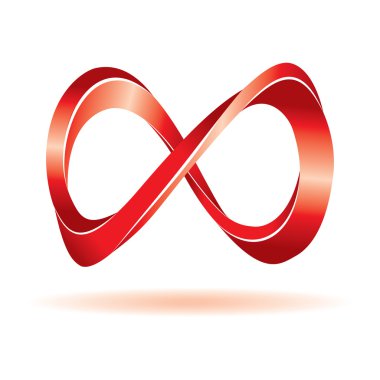 Red infinity sign clipart